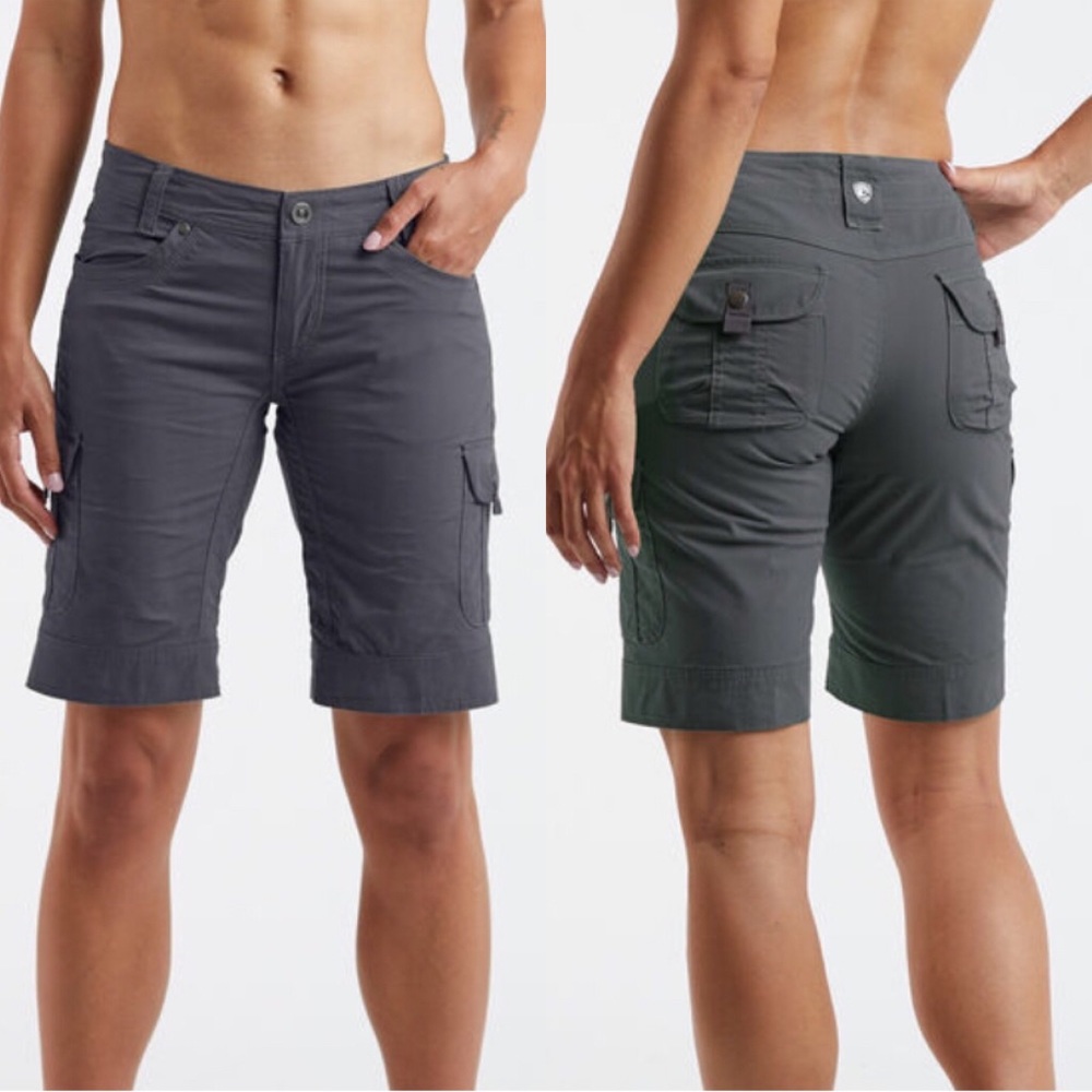 Kuhl Grey Cargo Shorts Vintage Patina Dye 11"